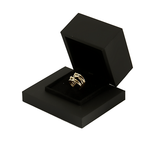 Bague 53 Bague moderniste en or jaune et et diamants 58 Facettes DV0712-2-53-02