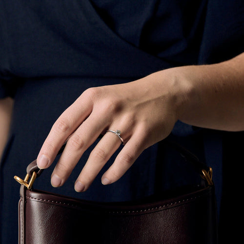 Bague 49 TIFFANY & CO - Bague Solitaire en platine et diamants 58 Facettes DV18516-1-49-2