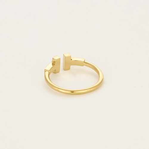 Bague 50 TIFFANY AND CO - Bague T-WIRE or jaune diamants 58 Facettes DV0379-25-50-2