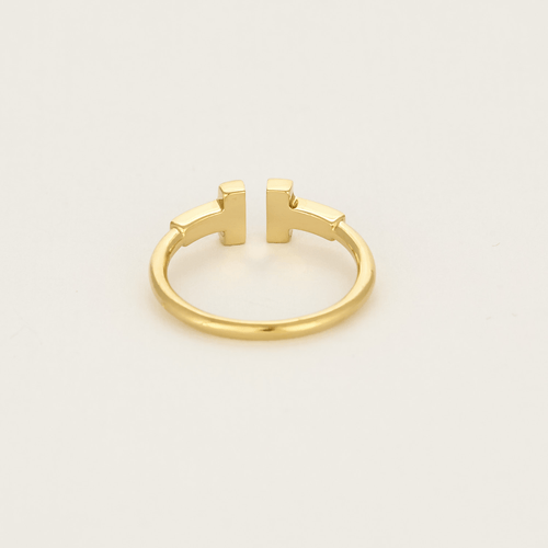 Bague 50 TIFFANY AND CO - Bague T-WIRE or jaune diamants 58 Facettes DV0379-25-50-2