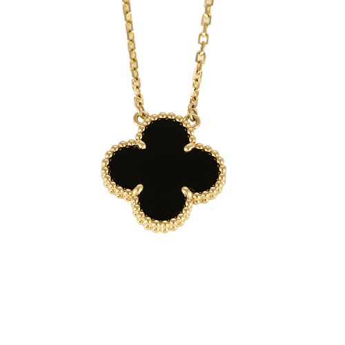 Collier Van Cleef & Arpels - Vintage Alhambra - Collier en or jaune et onyx 58 Facettes DV0830-26