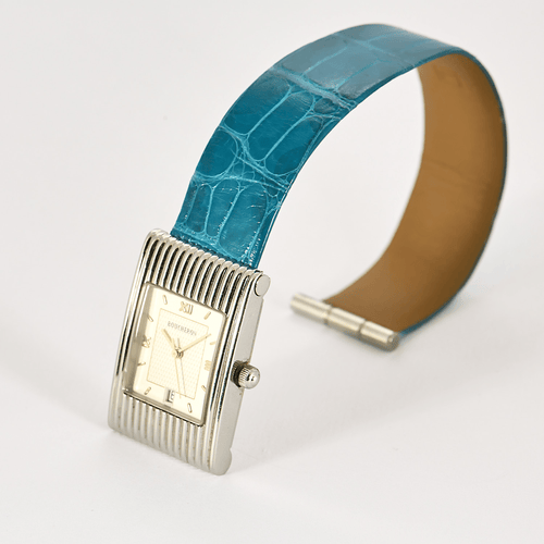 Montre BOUCHERON - Reflet - Montre en acier à boitier rectangulaire à mouvement quartz 58 Facettes DV18772-1