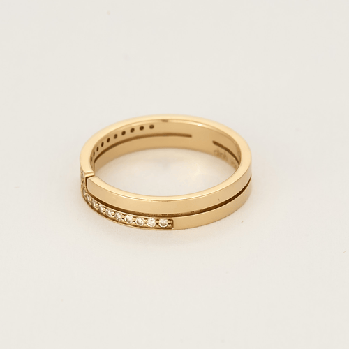 Bague 54 Dinh Van- Seventies - Bague en or rose et diamants 58 Facettes DV1703-2