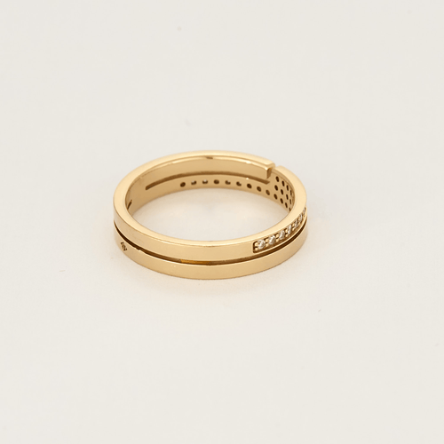Bague 54 Dinh Van- Seventies - Bague en or rose et diamants 58 Facettes DV1703-2
