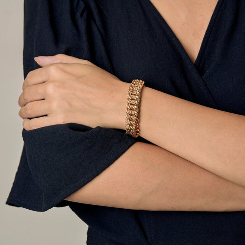 Bracelet Bracelet gourmette en or jaune 58 Facettes DV4076-2