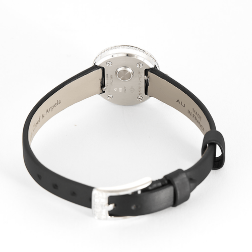 VAN CLEEF & ARPELS - Montre en or blanc et diamants à boitier rond et mouvement quartz 58 Facettes DV19552-1