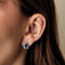Boucles d'oreilles Paire de boucles d'oreilles en or gris saphirs, diamants, améthystes 58 Facettes DV0188-2