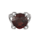 Bague 54 Importante bague en or gris, grenat de type almandin et diamants 58 Facettes DV0671-28-54-3
