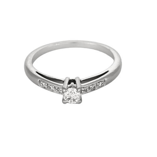 Bague 49,5 MAUBOUSSIN - "Tu es le sel de ma vie" - Bague Solitaire en or blanc et diamants 58 Facettes DV20425-1-495-6