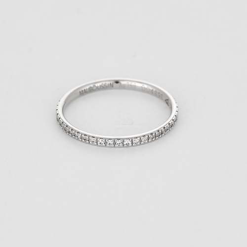 Bague 51 Mauboussin  Parce que je l'aime - Alliance en or gris et diamants 58 Facettes DV20425-3