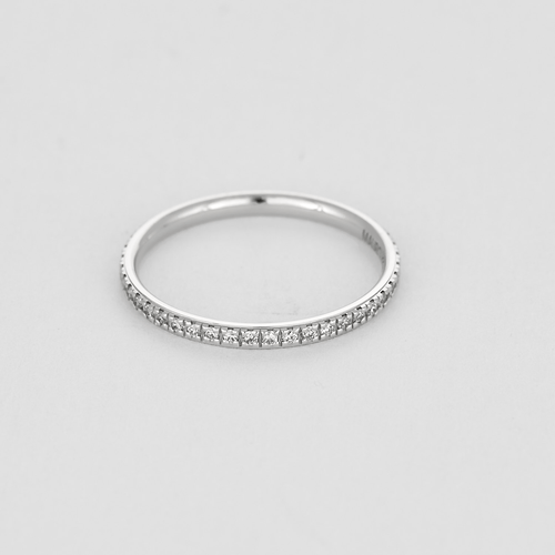 Bague 51 Mauboussin  Parce que je l'aime - Alliance en or gris et diamants 58 Facettes DV20425-3