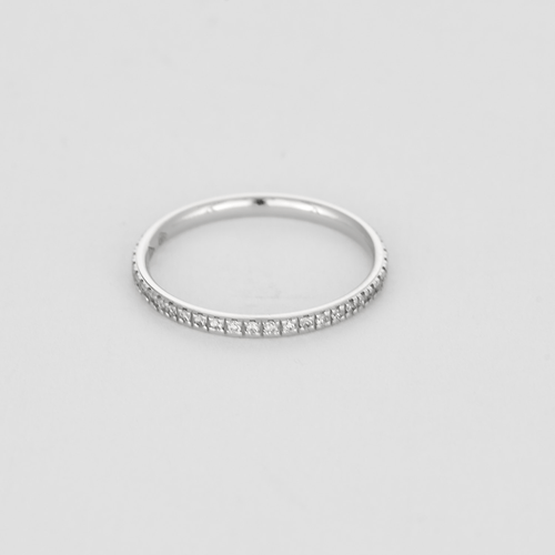 Bague 51 Mauboussin  Parce que je l'aime - Alliance en or gris et diamants 58 Facettes DV20425-3