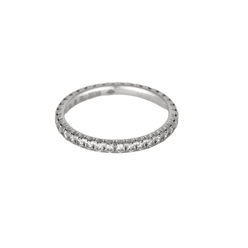 Bague 49 CARTIER - ETINCELLE - Alliance américaine en or blanc et diamants 58 Facettes DV18908-3-49-2