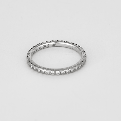 Bague 49 CARTIER - ETINCELLE - Alliance américaine en or blanc et diamants 58 Facettes DV18908-3-49-2