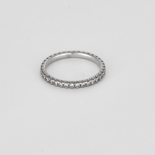 Bague 49 CARTIER - ETINCELLE - Alliance américaine en or blanc et diamants 58 Facettes DV18908-3-49-2
