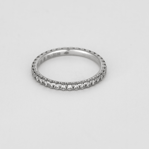 Bague 49 CARTIER - ETINCELLE - Alliance américaine en or blanc et diamants 58 Facettes DV18908-3-49-2