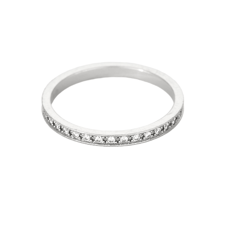 Bague 55 BOUCHERON - QUATRE FOLLIES - Alliance américaine en platine et diamants 58 Facettes DV14745-1-DV0882-1