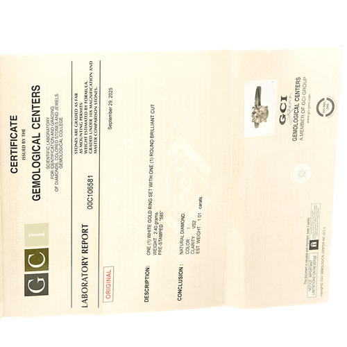 Bague 54 Bague solitaire en or gris 14K et diamant 58 Facettes DDV20161-2