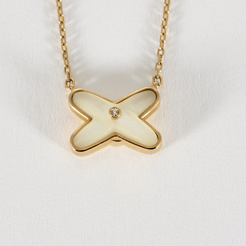 Collier CHAUMET - Jeu de Lien - Collier en or rose, nacre blanche et diamant 58 Facettes DV13879-4