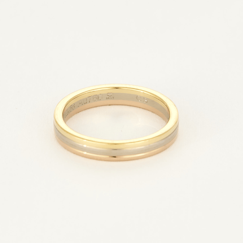 Bague 52 Cartier - Vendôme - Alliance godronné en or de trois couleurs. 58 Facettes DV17684-2