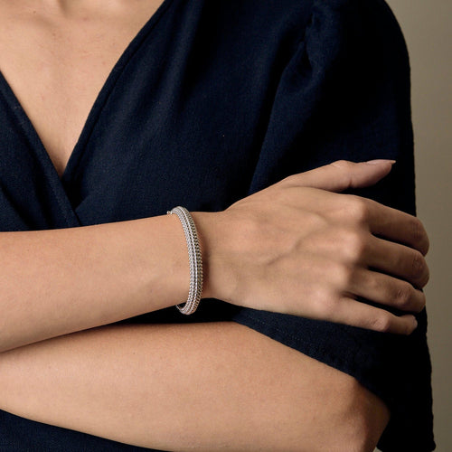 VAN CLEEF & ARPELS - Perlée - Bracelet en or blanc 58 Facettes DV4391-1