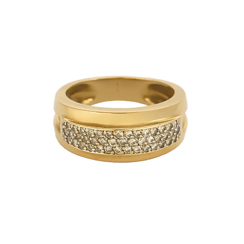 Bague 53 Bague en or jaune et or gris , diamants 58 Facettes DV6568-4