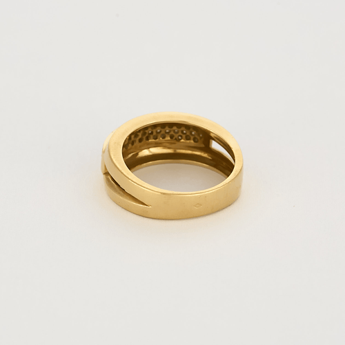 Bague 53 Bague en or jaune et or gris , diamants 58 Facettes DV6568-4