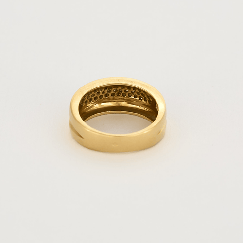 Bague 53 Bague en or jaune et or gris , diamants 58 Facettes DV6568-4