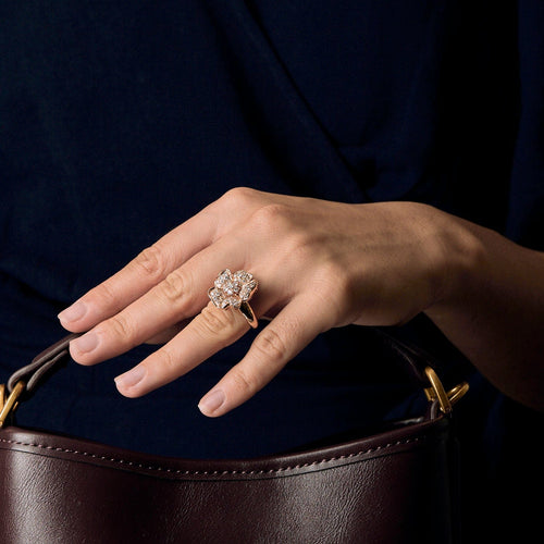 Bague 53 Leo Pizzo - Flora - Bague en or rose et diamants 58 Facettes DV20701-2-53-2