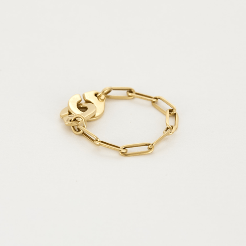 DINH VAN " Chaîne menotte"  - R7 -  Bague en or jaune.