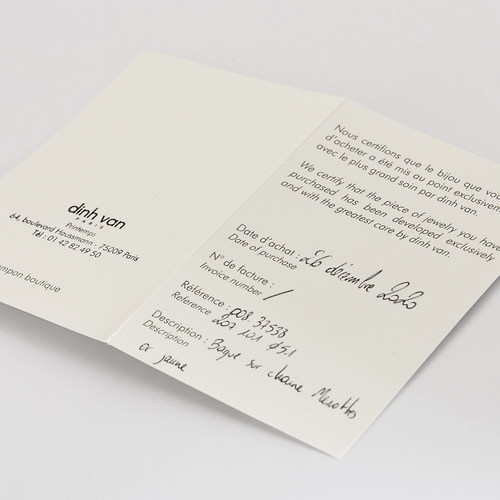 DINH VAN " Chaîne menotte"  - R7 -  Bague en or jaune.