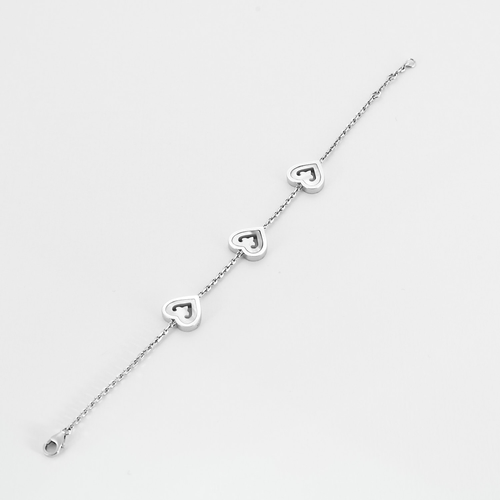 Bracelet O.J. Perrin - Coeur Légende - Bracelet en or gris et nacre blanche 58 Facettes DV20622-6