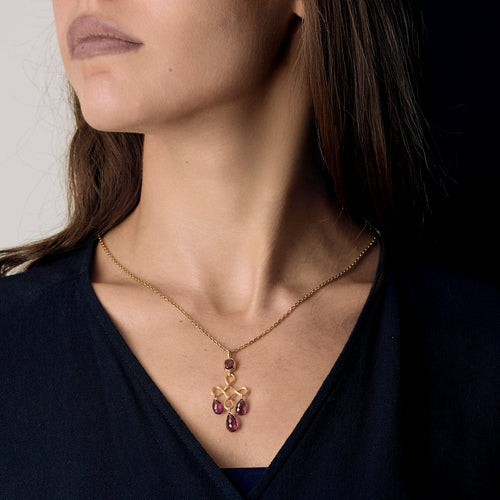 Pendentif Marie Helene de Taillac - Pendentif girandole en or jaune et tourmaline rose 58 Facettes DV3020-29