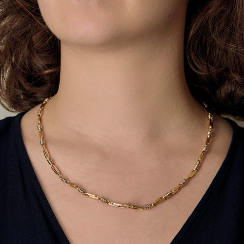 Collier Collier en or jaune à maille fantaisie. 58 Facettes DDV19270-3