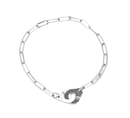Bracelet DINH VAN - R10 - Bracelet Menottes en or gris 58 Facettes DV20354-1