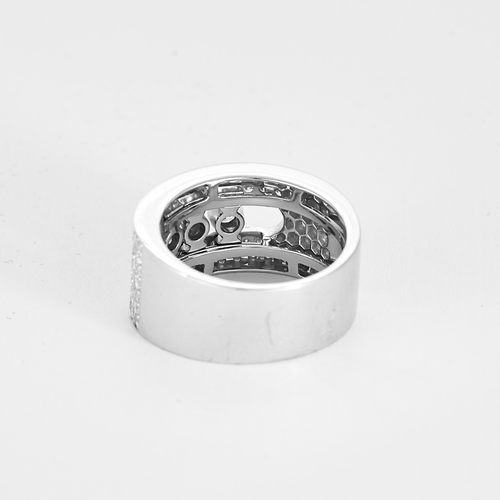 Bague 54 Messika - Move noa- Grand Modèle - Bague en or gris et diamants 58 Facettes DV20019-1