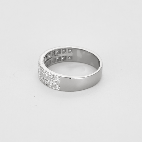 Bague 56 Bague en or blanc et diamants 58 Facettes DV20295-1-56-3
