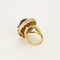 Bague 51.5 Bague en or jaune, rubis traité et diamants 58 Facettes DV20963-1