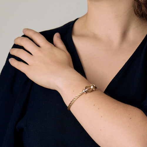 FRED - FORCE 10 - Grand Modèle - Bracelet en or jaune et diamants