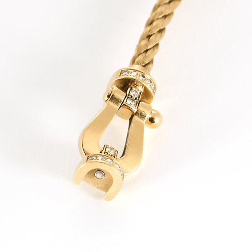 Bracelet FRED - FORCE 10 - Grand Modèle - Bracelet en or jaune et diamants 58 Facettes DV21289-4