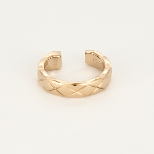 Boucles d'oreilles Chanel Coco Crush - Mono boucle en or beige et diamants 58 Facettes DV3273-5