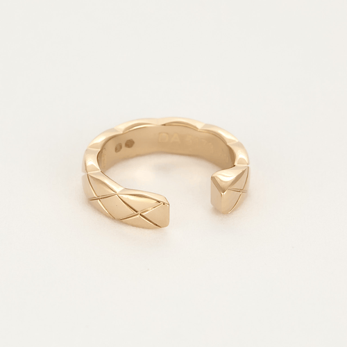 Boucles d'oreilles Chanel Coco Crush - Mono boucle en or beige et diamants 58 Facettes DV3273-5