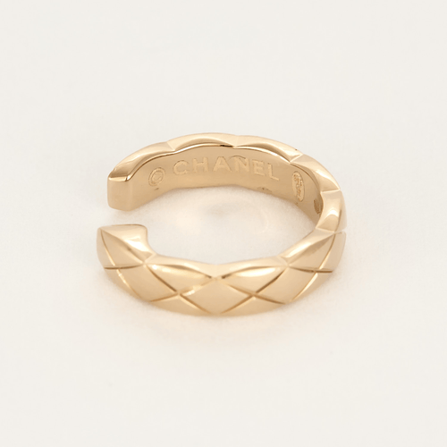 Boucles d'oreilles Chanel Coco Crush - Mono boucle en or beige et diamants 58 Facettes DV3273-5