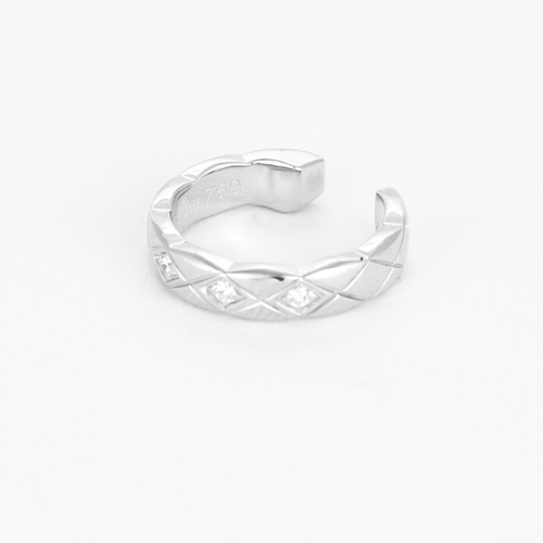 Boucles d'oreilles CHANEL -  Coco Crush - Mono boucle d'oreille en or gris et diamants 58 Facettes DV3273-6