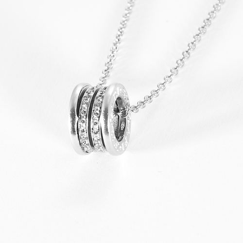 Collier Bulgari -  B.zero1 - Collier en or gris et diamants 58 Facettes DV6698-2