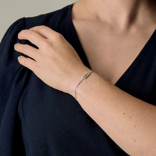 MESSIKA - Bracelet pavé Move Uno en or gris et diamants 58 Facettes DV0541-9