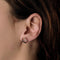 Boucles d'oreilles Paire de Boucles d'oreilles en or jaune diamants noirs et diamants blancs 58 Facettes DV16015-1