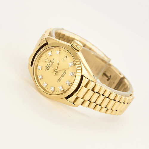 Montre ROLEX - Lady Date Just - Montre or jaune et diamants 58 Facettes DV0975-1