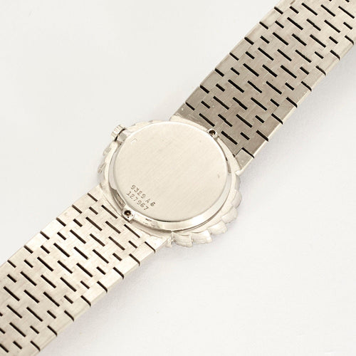 Montre PIAGET - Montre en or blanc, diamants et lapis lazuli à boitier ovale à mouvement mécanique à remontage manuel 58 Facettes DV19769-5