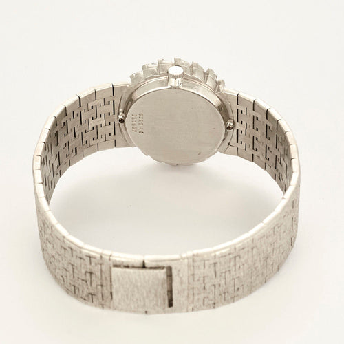 Montre PIAGET - Montre en or blanc, diamants et lapis lazuli à boitier ovale à mouvement mécanique à remontage manuel 58 Facettes DV19769-5